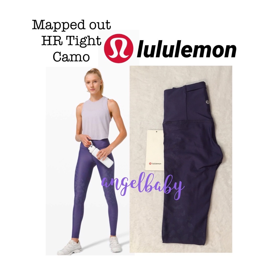 Lululemon Mapped Out HR Tight Camo in Midnight Orchid!